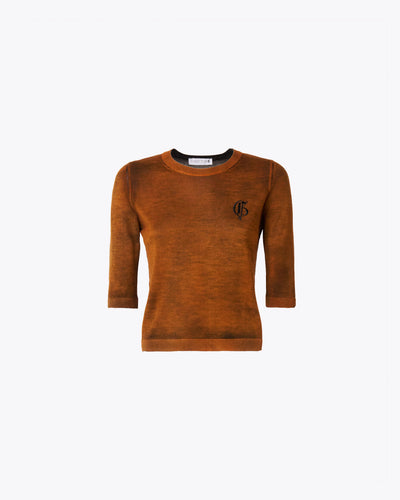 Rusty orange cropped sweater
