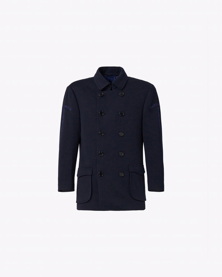 Dark blue wool blend jacket