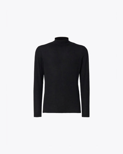 Black cashmere and silk sweater