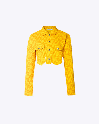 ARCHIVE YELLOW DENIM JACKET WITH POCKETS