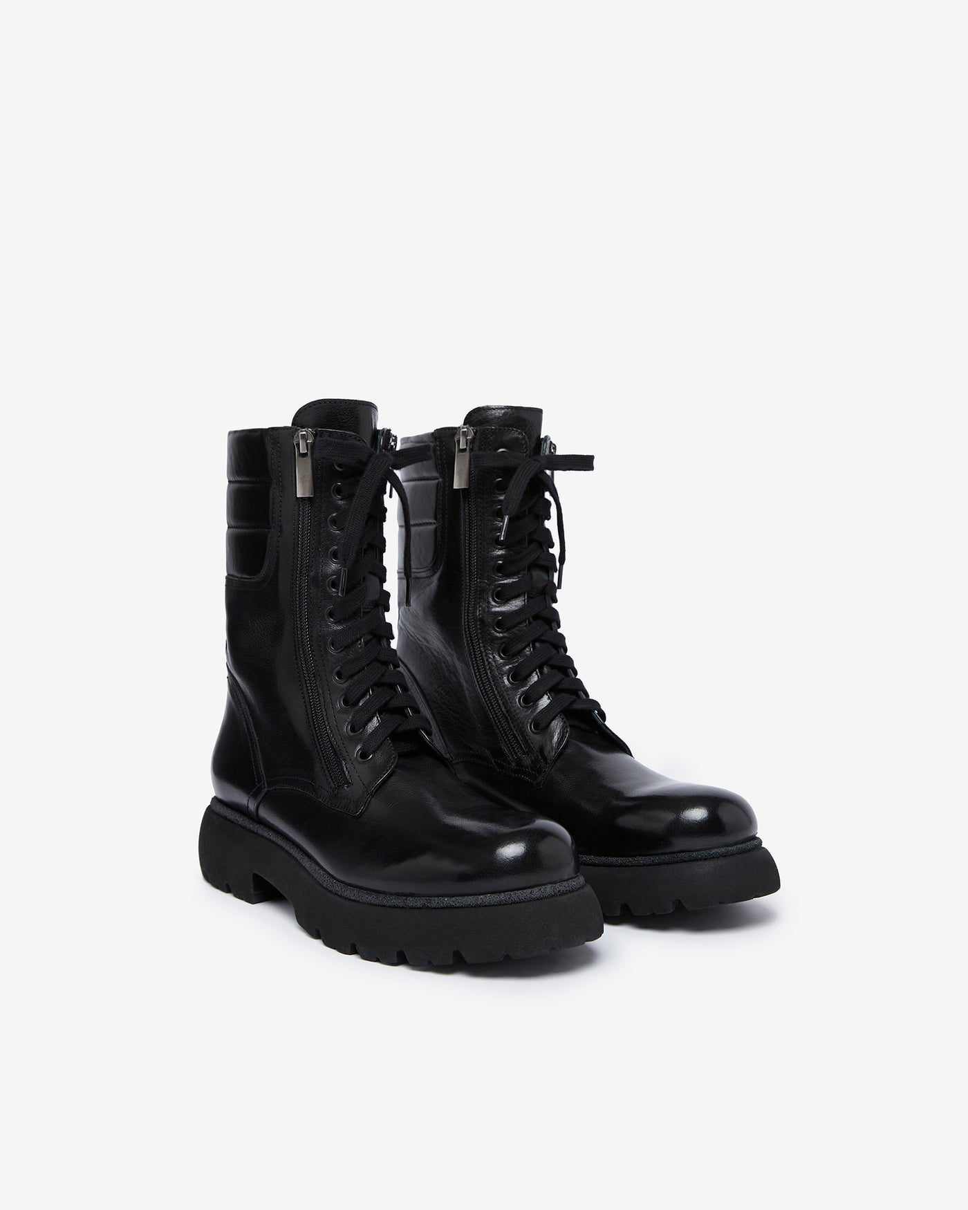 Black High-Laced Boots