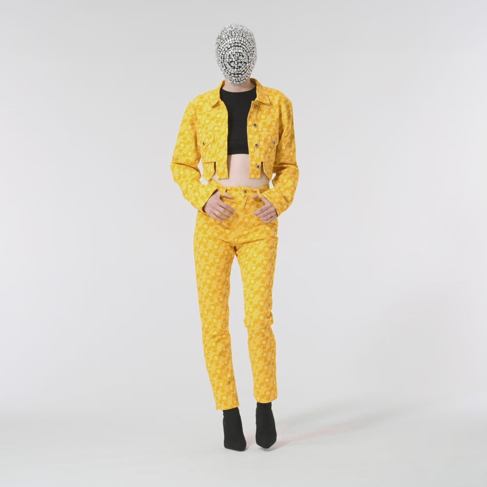 ARCHIVE YELLOW DENIM JACKET WITH POCKETS