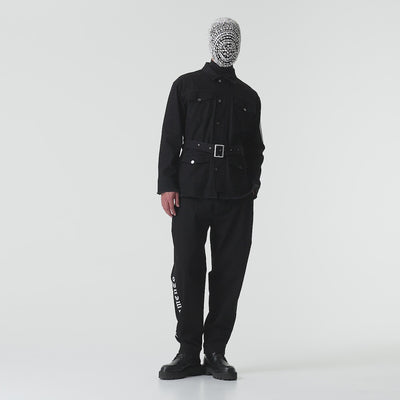 Black stretch cotton jacket