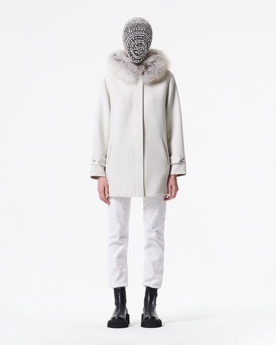HOODED COAT IN CASHMERE BLEND