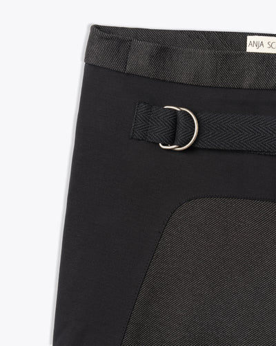 MID-RISE PANTS WITH BELT AND POCKETS