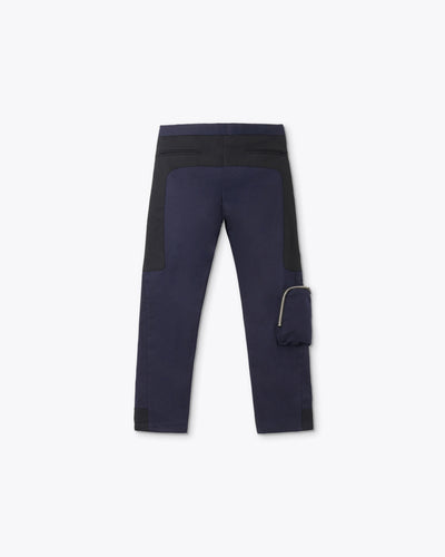 BLUE PANTS WITH BELT AND POCKETS