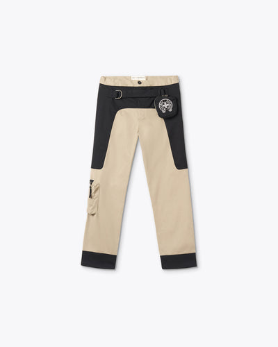 BROWN PANTS WITH BUCKLE BELT