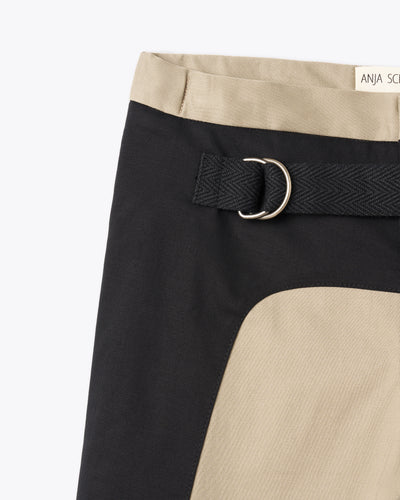 BROWN PANTS WITH BUCKLE BELT