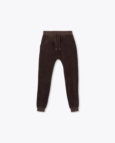 BROWN KNITTED PANTS WITH POCKET