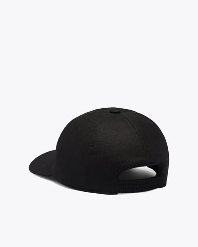 黑色羊绒混纺棒球帽