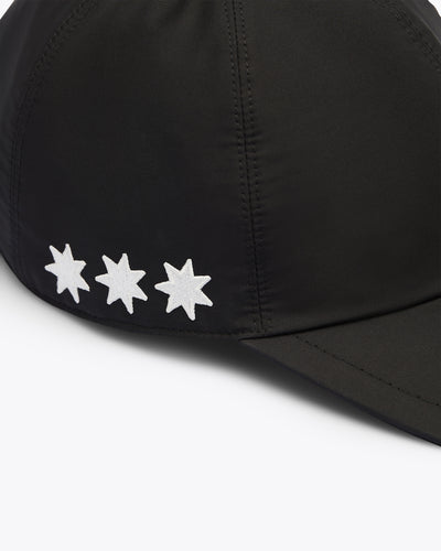BLACK SILK BASEBALL CAP